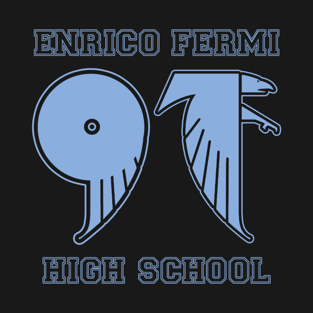 Enrico Fermi Class of 97 Blue by mijumiART