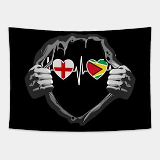 England And Guyana Guyanese Flag Flags Tapestry