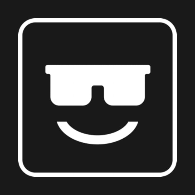 Cool emoji face with sunglasses by sungraphica