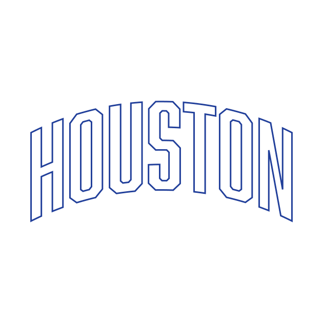 Houston Blue Outline by Good Phillings