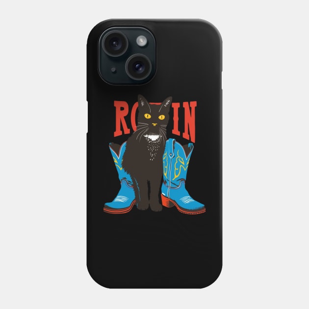 Cat Cowboy Adventures Wrangler Phone Case by RazonxX