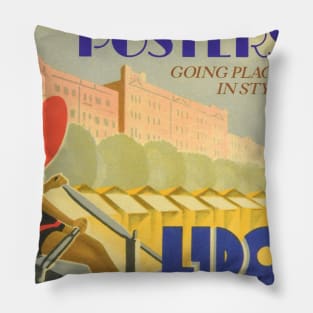 Venezia Lido Vintage Travel Art Pillow