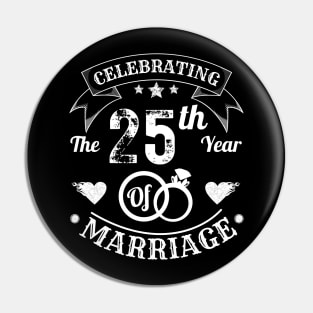 Celebrating The 25th Year Of Marriage Pin