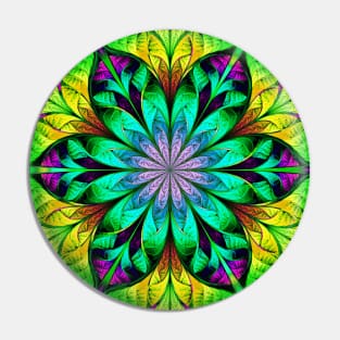 Floral Kaleidoscope Pin