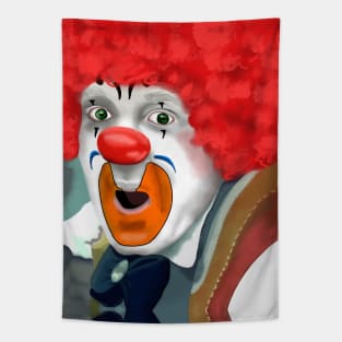 Surprised Clown Tapestry