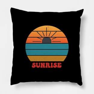 sunrise retro illustration Pillow