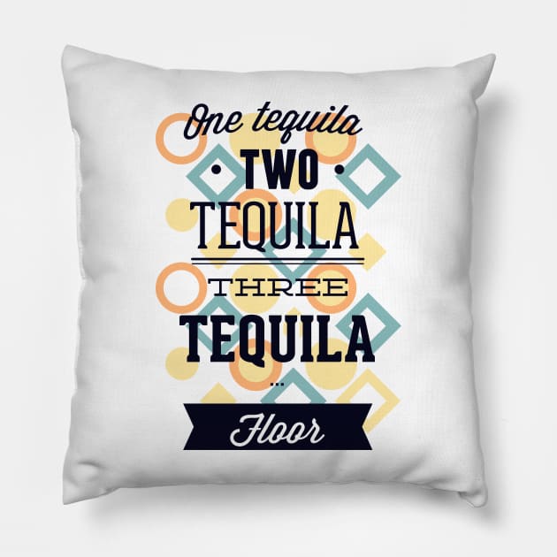 One Tequila, Two Tequila Pillow by MarinasingerDesigns