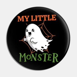 My Little Monster Funny cute Scary ghost Halloween cute scary little ghost Pin