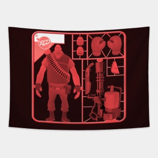 Team Fortress 2 - Heavy Weapons Guy Model Sprue - Red Tapestry