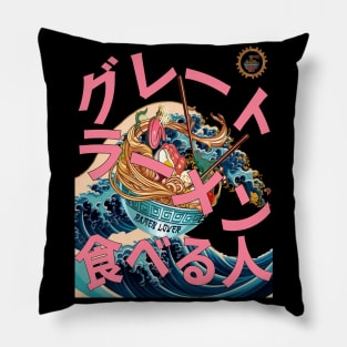 Great Ramen Lover (JPN pink text) Pillow