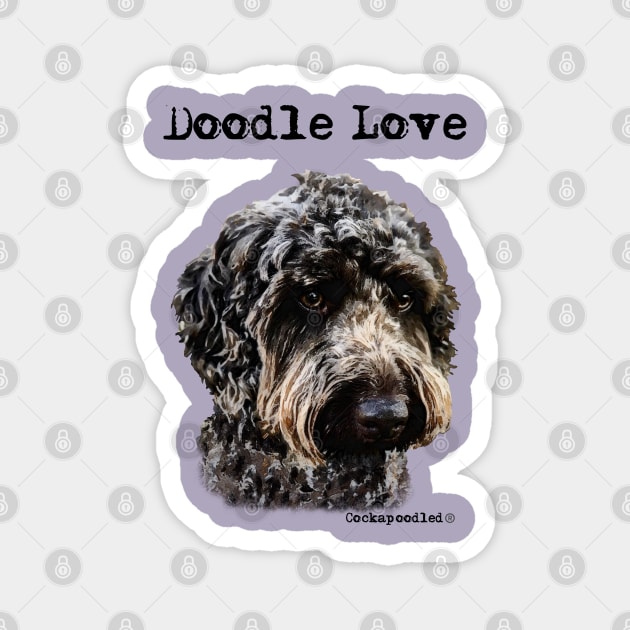 Doodle Dog Love Magnet by WoofnDoodle 