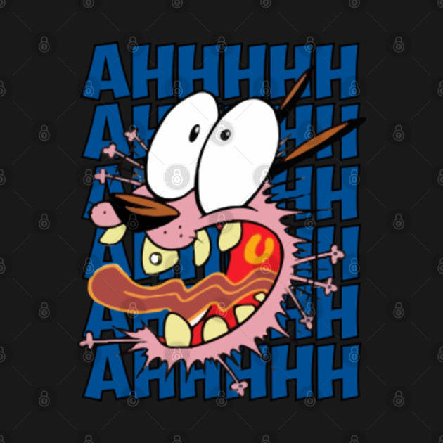 Discover Courage The Cowardly Dog - AHHHHH - Courage The Cowardly Dog - T-Shirt