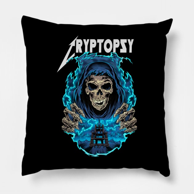 CRYPTOPSY MERCH VTG Pillow by rdsgnnn