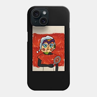 Knowledge is King - Female Character with Abstract Green Eyes and Mirror Item Phone Case