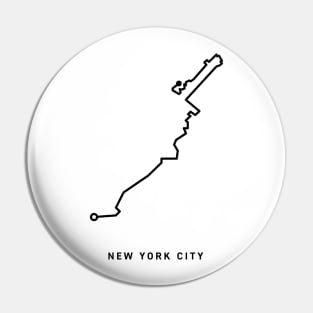 New York City Marathon Course Map Pin