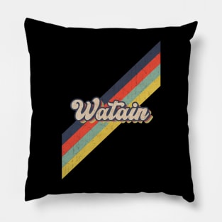 retro vintage color Watain Pillow