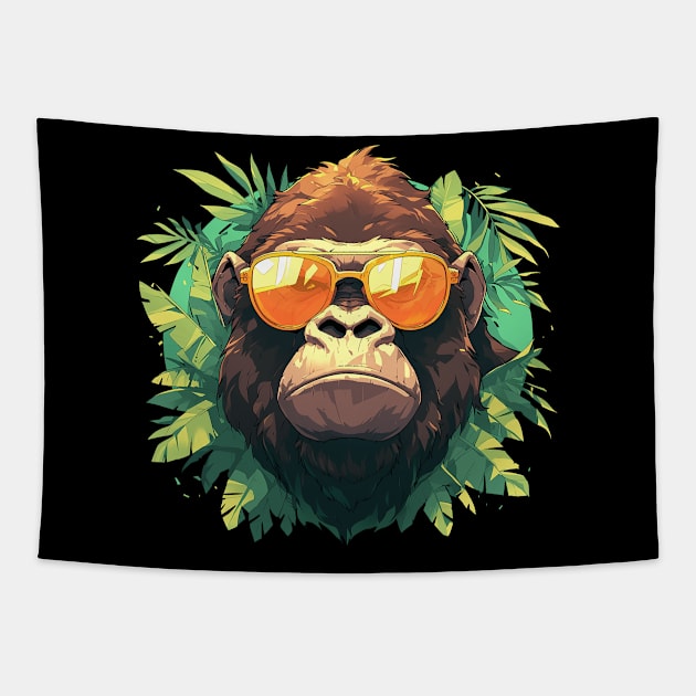 cool gorilla Tapestry by peterdoraki