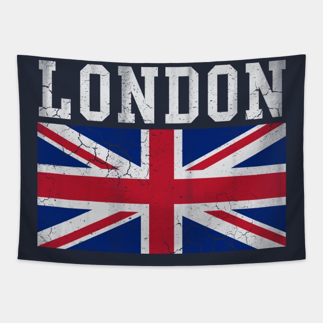 London England Union Jack Vintage Tapestry by E