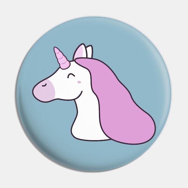 Kawaii Cute Magical Unicorn T-Shirt Pin by happinessinatee