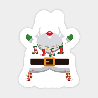 Coal Claus Santa Christmas Costume Pajama Magnet