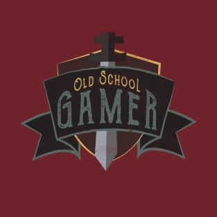 Vintage Old School Gamer Crest T-Shirt