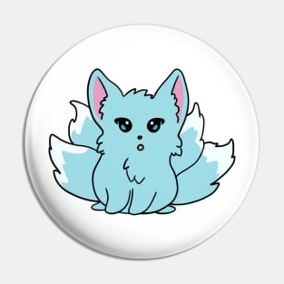 Blue Kitsune Pin