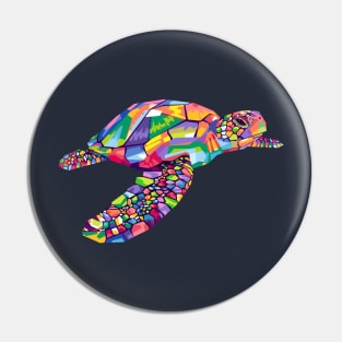 TURTLE POP ART Pin