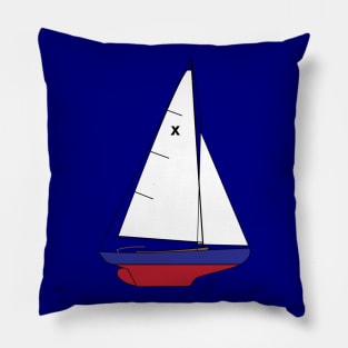 XOD Class Sailboat - (X (Class) One Design (XOD) Pillow