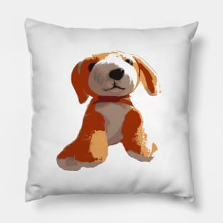 Children's toy dog. Puppy. Cheerful childhood Pillow