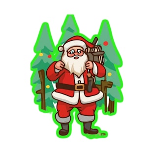 Hiking Santa Claus T-Shirt