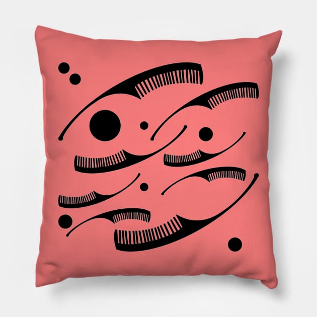 Modern Art Combs Pillow by Surly