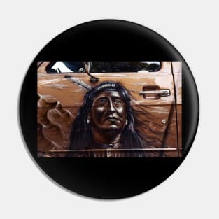 indian apache, car airbrush Pin