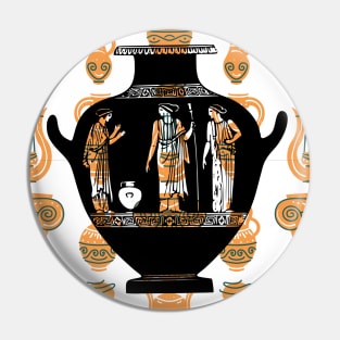 Red Figure Vase Pin