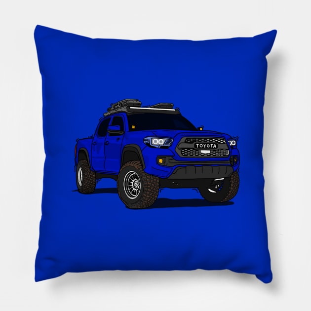 Toyota 4Runner Blue Pillow by 4x4 Sketch