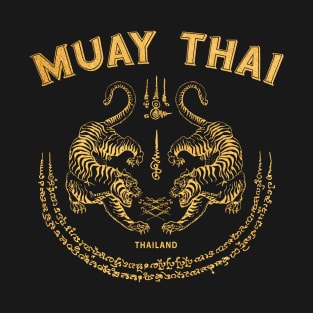 Muay Thai Tiger Sak Yant Tattoo Kickboxing Thailand T-Shirt