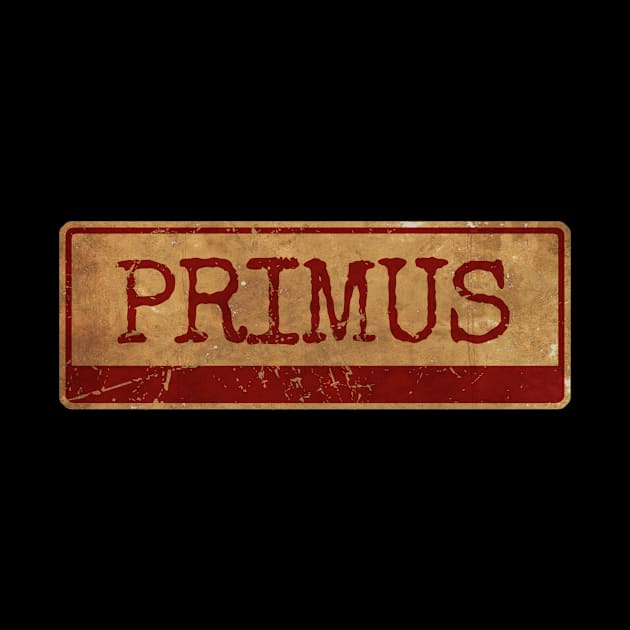 Primus Text gold siple retro, vintage by Aliska