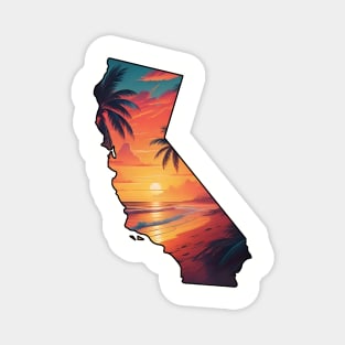 California State Beach Sunset Magnet