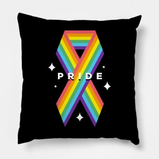 Gay Pride Ribbon, Support the Cause, Spread Awareness Pillow