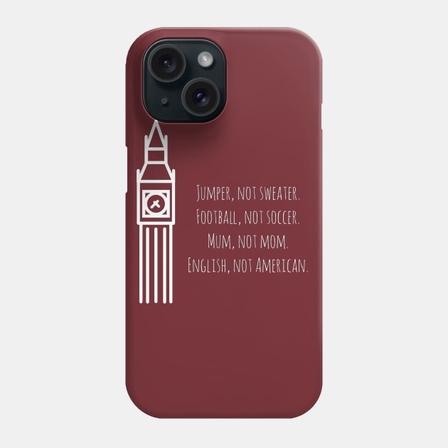 American English Phone Case by GeorgeHiscox