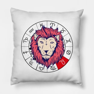 Lion star sign, zodiac sign horoscope Pillow