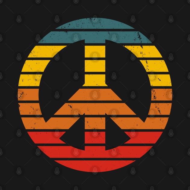 Retro Vintage Hippie Anti-War Peace Sign by BoggsNicolas