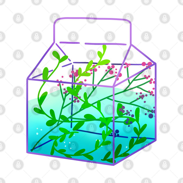 Juice box water terrarium aka aquarium - Aesthetic - Phone Case