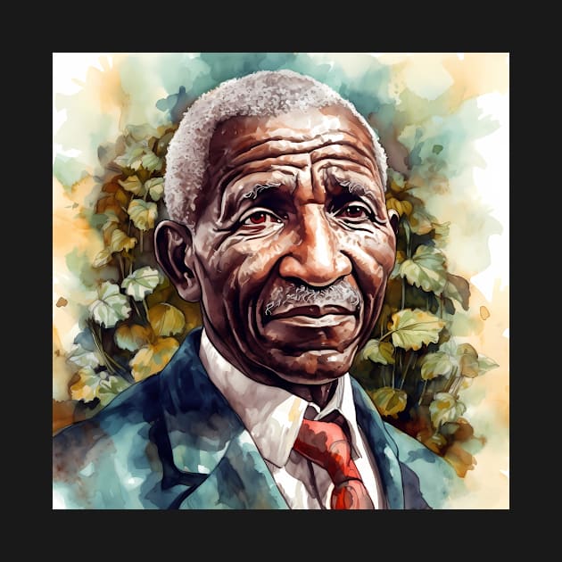 George Washington Carver Watercolor Portrait for Black History Month by HistoryMakers