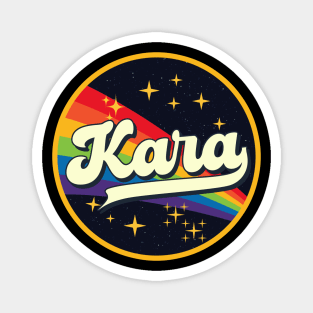 Kara // Rainbow In Space Vintage Style Magnet