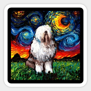 Old English Sheepdog Sticker for Sale by animalartbyjess