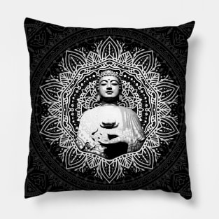 Black and white Buddha Pillow