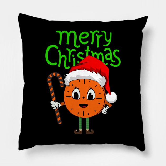 Miss Minutes' Merry Christmas Pillow by LopGraphiX