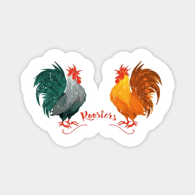 rooster Magnet by Sasaku