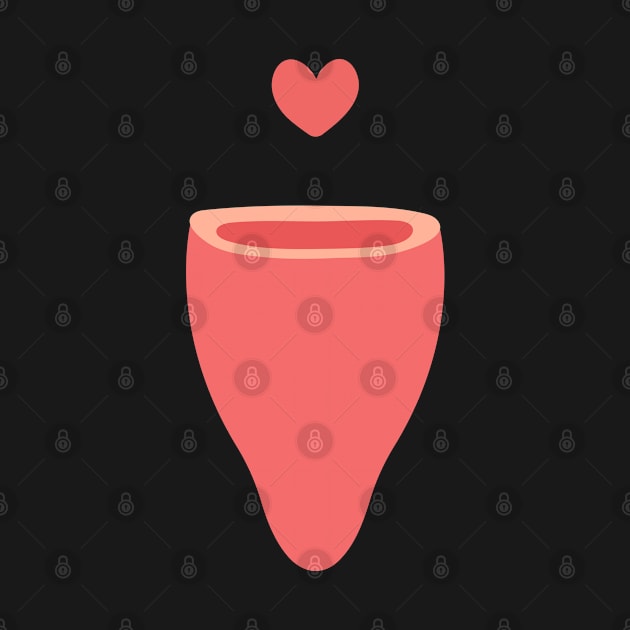 Menstrual cup heart drop by Ggekot