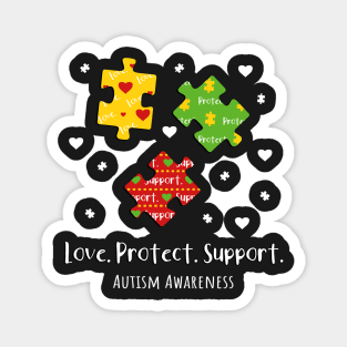 Autism Awareness Puzzles Protect Magnet